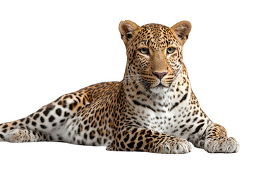 Obraz premium Beautiful leopard isolated on a Transparent background PNG