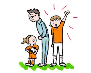 子供サッカー応援イラスト