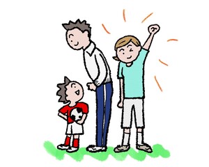 子供サッカー応援イラスト