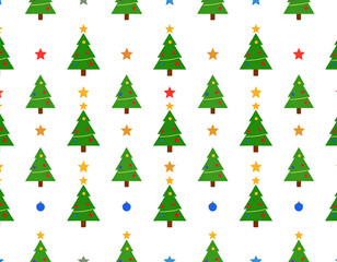 Festive Christmas Tree Pattern PNG