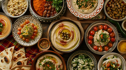 Delicious Middle Eastern mezze platter perfect for sharing and social gatherings