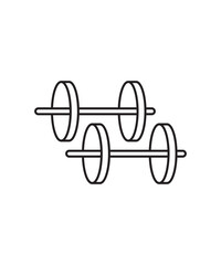 dumbbell icon, vector best line icon.