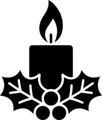 Christmas Candle Vector Art