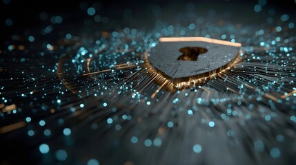 Digital shield with keyhole