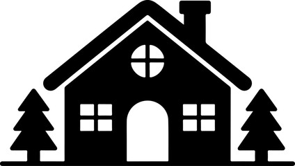 Christmas Farmhouse Vector Art