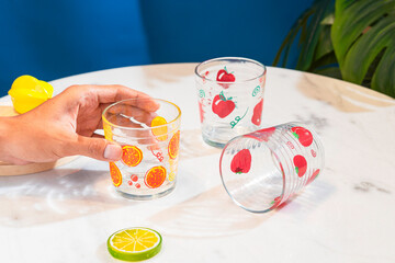 easter eggs in a glass