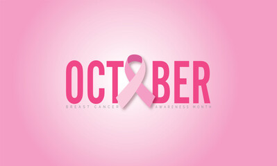 Breast Cancer Awareness Month Campaign design for poster, banner, Illustration isolated on background