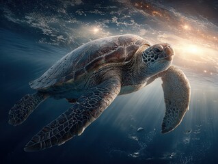 Sea Turtle Cosmic Ocean