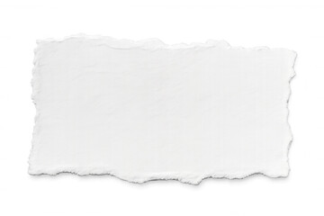 Ragged white paper fragment with irregular edges, creating textural frame on transparent backdrop, perfect for graphic design element