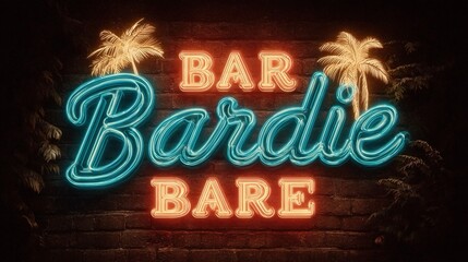 Neon signs with glowing typography, tube light effects, and bold phrases, ideal for bar designs, event posters, and retro digital art