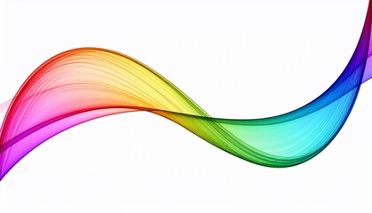 Naklejka premium Abstract Colorful Wave Design on White Background Representing Energy and Movement