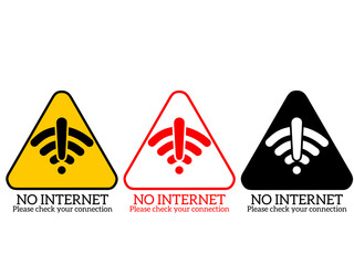 set of warning signs