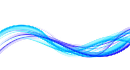 Decorative Gradient Ribbon Wave in blue Color