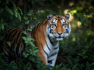 Fototapeta premium A tiger waiting for its prey