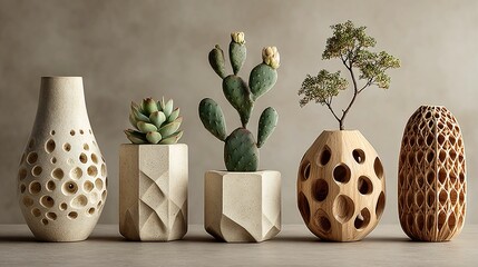 Nature-inspired design in architecture and products using organic shapes and biomimicry for sustainable innovation and green living concepts