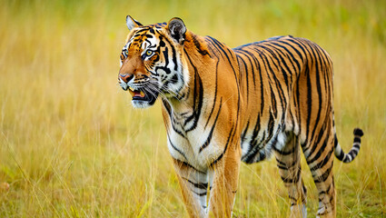 Naklejka premium Monarch butterfly feeding on a pink milkweed flower in a meadow