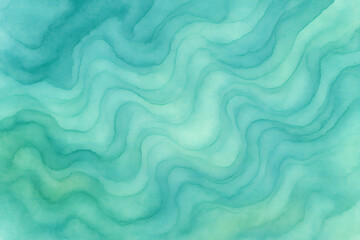 Obraz premium A wave with a blue and green color scheme. The brushstrokes are visible