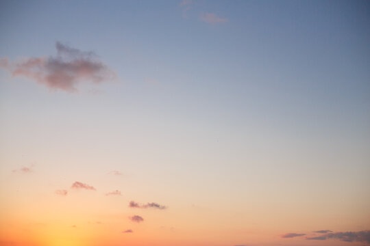 京丹後　夕日ヶ浦の夕焼け空