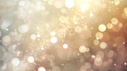 Christmas Bokeh Lights Background, Soft Warm Blurred Festive Abstract Backdrop with Empty Copy Space