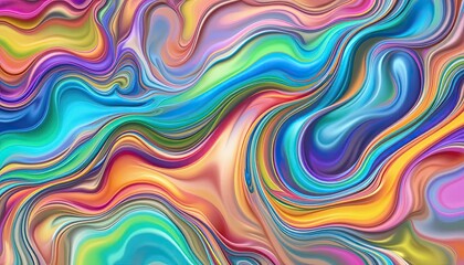 A colorful abstract background with swirling lines and blending of vibrant hues and fluid textures