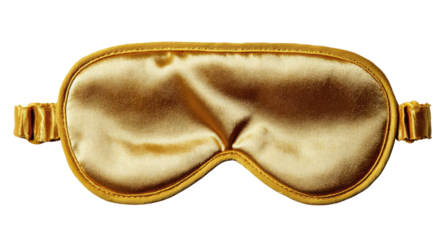 Golden silk eye mask, smooth and luxurious
