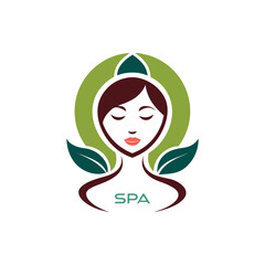 Spa logo simple Woman face logo icon vector Woman face logo	