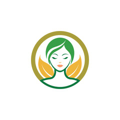 Spa logo simple Woman face logo icon vector Woman face logo	