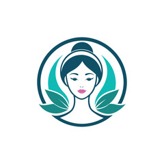 Spa logo simple Woman face logo icon vector Woman face logo	