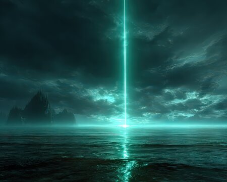 storm clouds over sea