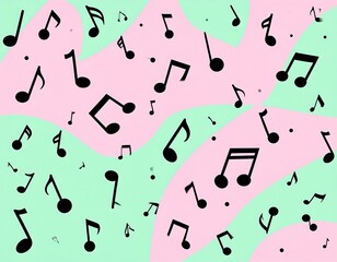 Musical notes pattern background