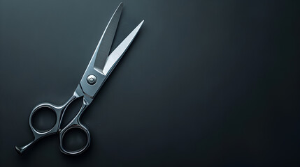 Professional steel scissors ready for precise cutting and styling creation