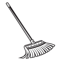 Illustration of a mop for cleaning isolated on white background