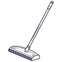 Illustration of a mop isolated on white background, a cleaning tool for maintaining hygiene in the household and office
