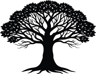 Obraz premium Balete Tree Silhouette Vector Illustration for Clipart Design