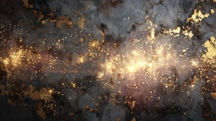 Abstract marbled texture with gold flecks and glowing center