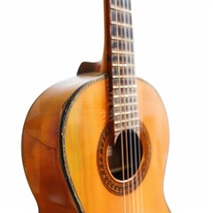 Obraz premium Close-up of classical guitar's headstock and body