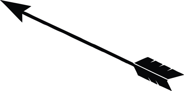 Hunting Arrow Silhouette Vector Clipart Illustration Design Elements