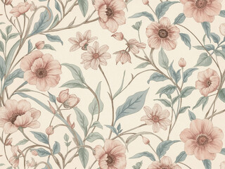  Art Nouveau Floral Pattern
