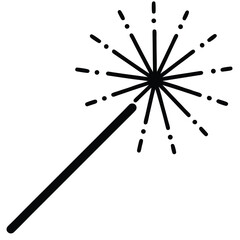 birthday sparkler vector icon