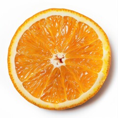 Close-up of an orange slice, vibrant citrus,  showing segments