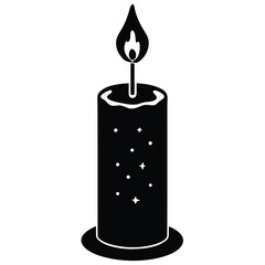 christmas candle vector icon