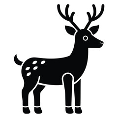 Fototapeta premium christmas reindeer vector icon