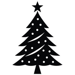 christmas tree vector icon