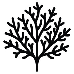 coral branch vector icon