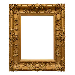 Ornate Gold Frame: Elegant Picture Frame for Art & Design