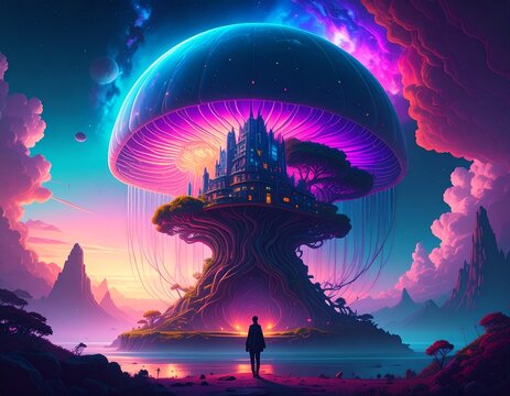 fantasy landscape - Powered by Adobe