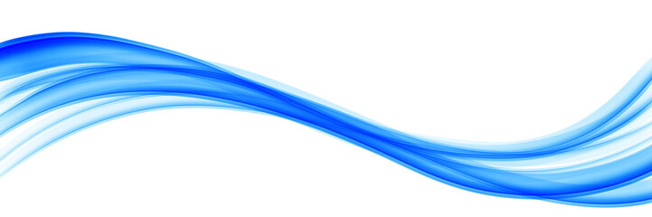 Blue Ribbon Shape Flow Isolated PNG Illustration