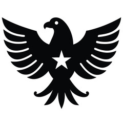 independence day eagle vector icon