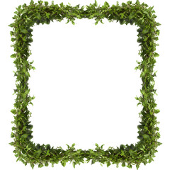 Obraz premium Square Green Leaf Frame: Perfect for Elegant Designs