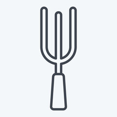 Icon Fork. related to Kitchen Utensils symbol. line style. design editable
